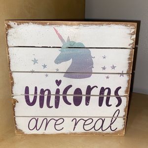 *3/$15* Wooden Unicorn Sign